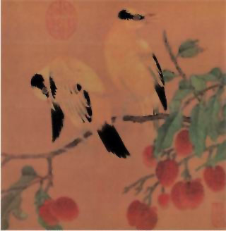 图片：荔枝鹁鸪图