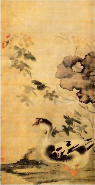 图片：芙蓉游鹅图