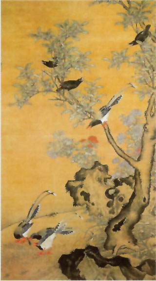 图片：桂橘山禽图