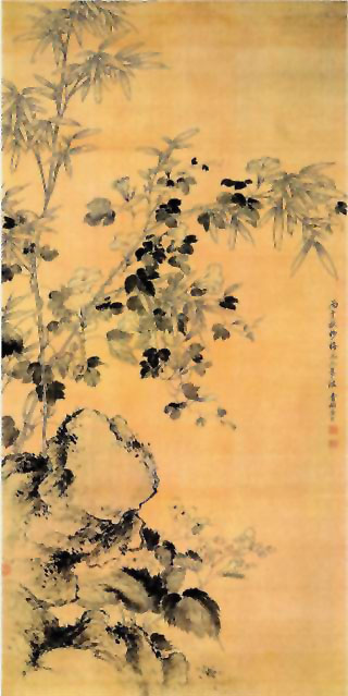 图片：海棠牵牛图