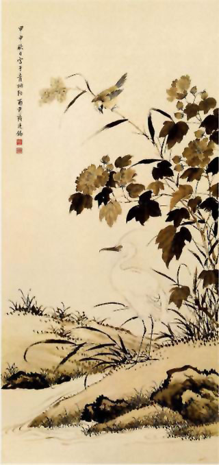 图片：芙蓉鹭鸶图