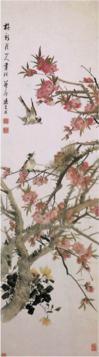 图片：桃花白头图