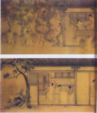 图片：蚕织图（部分）