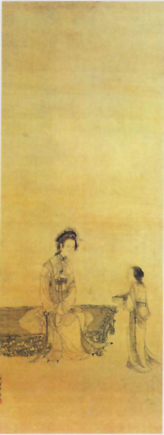 图片：白描仕女图