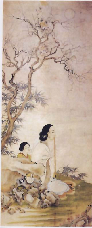 图片：月下吹箫图
