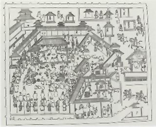 图片：壁画《护乌桓校尉幕府图》（线画）