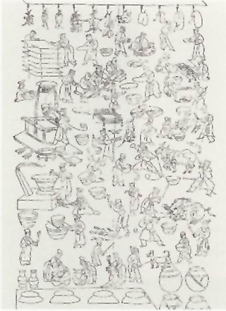 图片：庖厨图画像石(拓片)