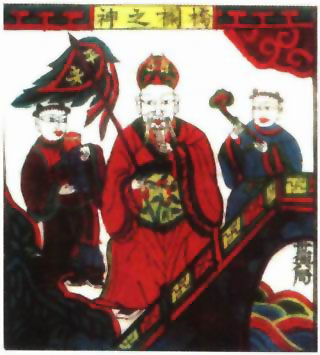 图片：木雕桥栏之神