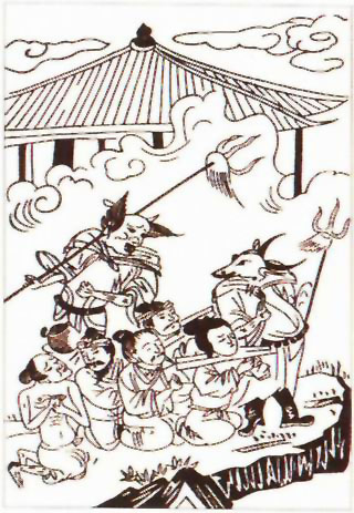 图片：目连的母亲在地狱受苦