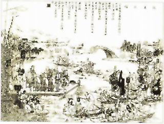 图片：  放莲花灯