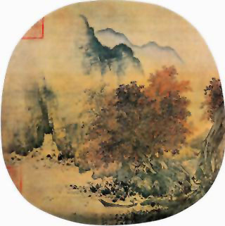 图片：秋山红树图