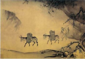 图片：晓雪山行图