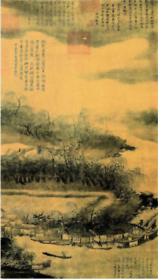 图片：西湖柳艇图