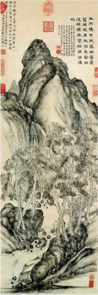 图片：山楼对雨图