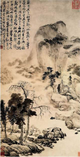 图片：溪山飞瀑图