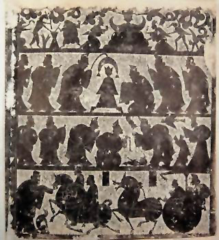 图片：西王母、历史故事车骑画像石