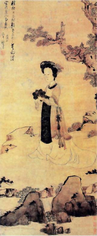 图片：对镜仕女图