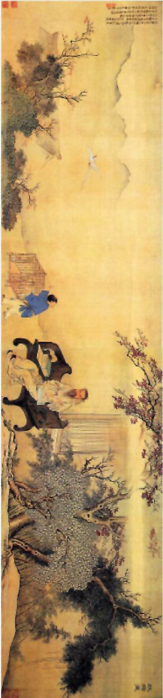 图片：王之祯放鹇图