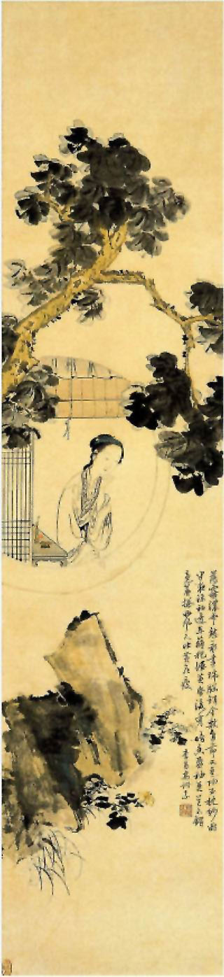图片：梧桐仕女图