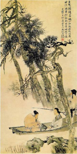 图片：松溪吹箫图