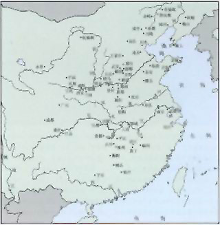图片：战国铁器出土地点分布图